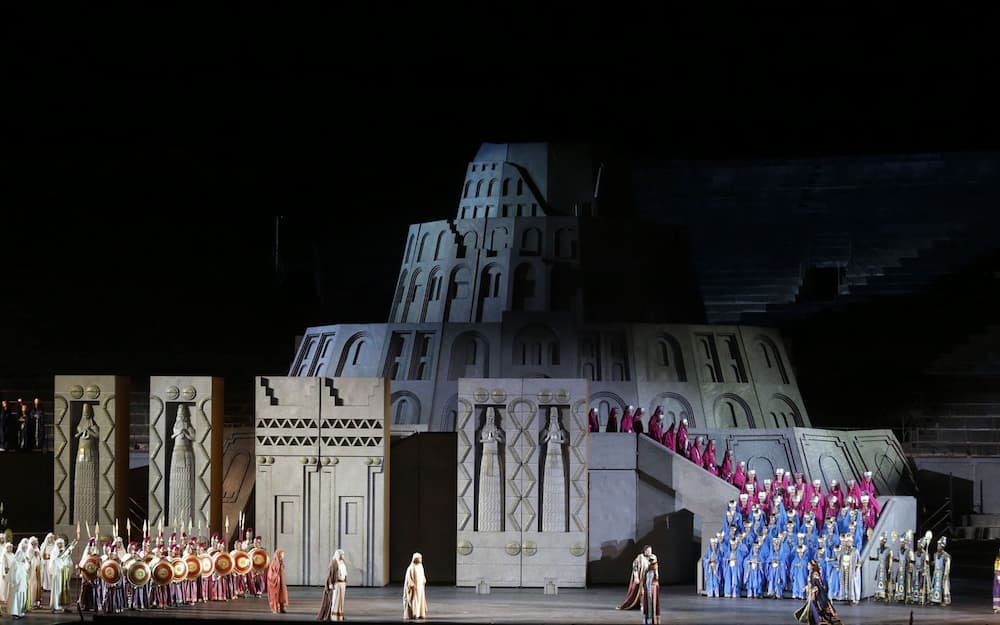 Nabucco on stage at the Verona Arena